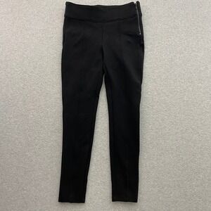 Zara Pants Womens Medium Black Side Zip Skinny Stretch Thick Trafaluc Collection